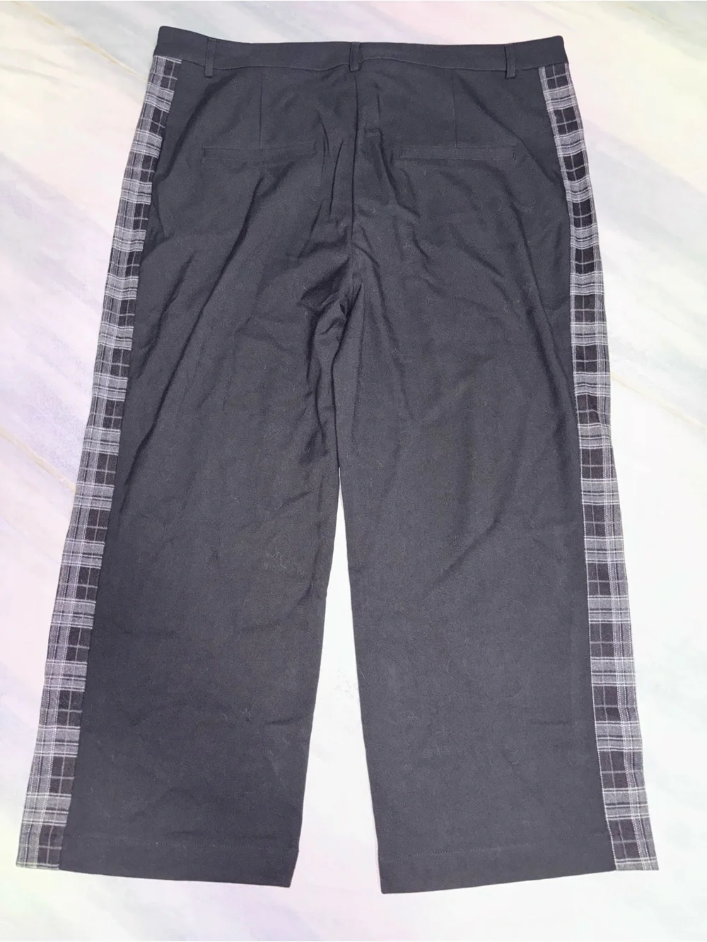 NWT Disturbia Plutone Spliced Check Straight Leg Trousers size 16 pants
